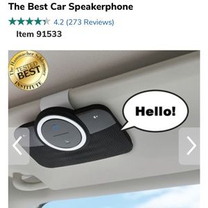 Wireless car cellphone speaker -attaches to visor